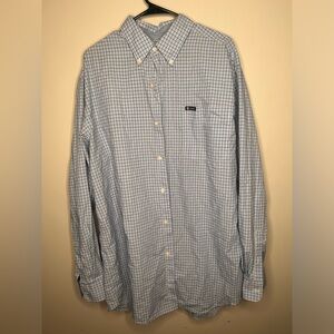 Ralph Lauren Shirt mens Light Blue Striped Chaps XLT